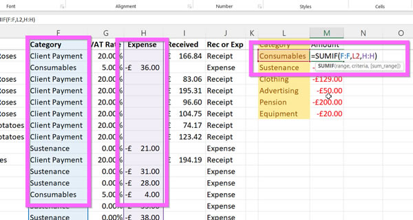 SUMIF Excel Function